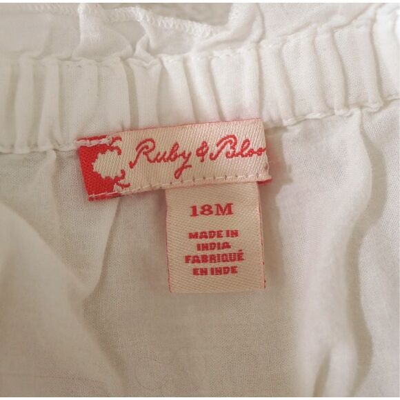 Ruby & Bloom White Cotton Diaper Cover - Picture 4 of 4
